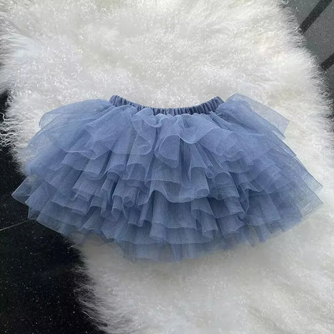 Little Girls Tutu Skirts Black Fluffy Toddler Tulle Princess Ball Gown Pettiskirt Ballet Dance Kids Party/birthday Skirt 1-7T