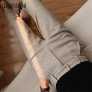 Woolen Pants Women's Harem Pencil Pants 2023