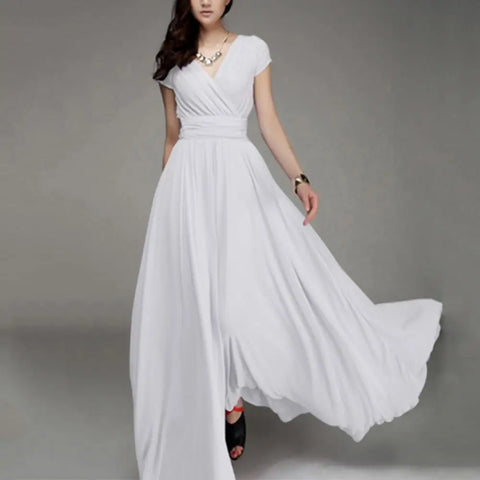 New 2019 Women Dresses Spring Summer Cotton Linen Elegant Ladies Pleated Long White Dresses V Neck Lace Up Bow S-5XL