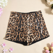 Sexy Chic Sequin Womens Street New Leopard Print Stretch Hot Short Pants Club Wear Elastic High Waist Party Night Casual Shorts