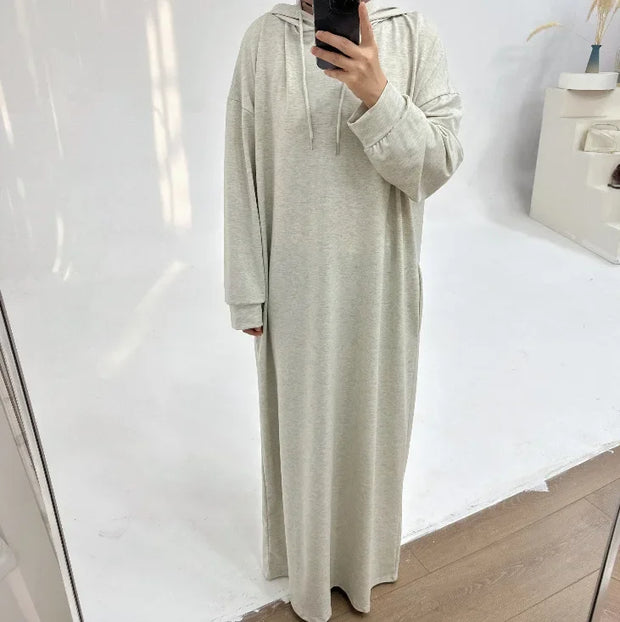 Eid Djellaba Muslim Women Hooded Maxi Dress Turkey Kaftan Dubai Abaya Ramadan Kebaya Caftan Marocain Femme Islam Clothing Robe