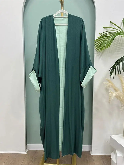 Open Modest Kimono Abaya Dubai Luxury Muslim Cardigan Coat Abayas for Women Islam Kebaya Caftan Marocain Robe Femme Musulmane