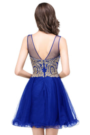 Women Short Homecoming Dress Lace Top Corset Back Fully Lined With Bra Sleeveless And Tulle Mini Cocktail Party Skirt