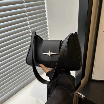 2024 Classic Y2K Small Purse Luxury Brand Female Handbags Vintage PU Leather Shoulder Bags for Women Daily Ladies Underarm Bag