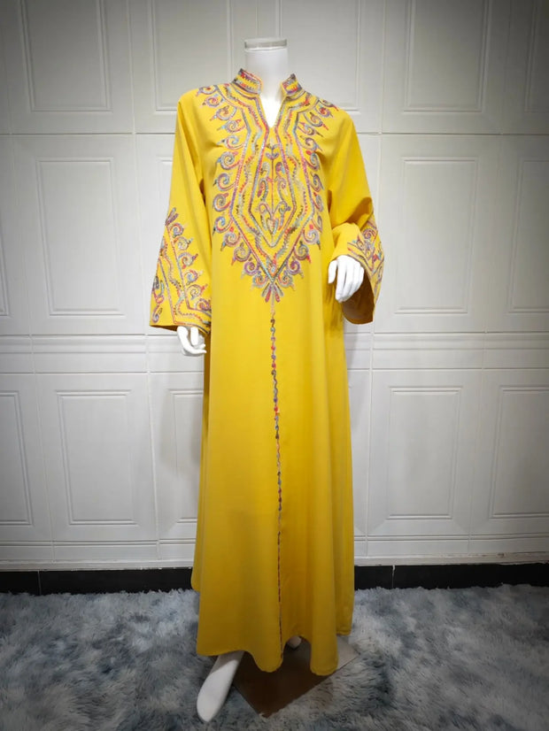 Ramadan Abaya for Women Muslim Embroidery Dress Dubai Kaftan Turkey Arab Robe Eid Djellaba Caftan Marocain Femme Jalabiya Kebaya