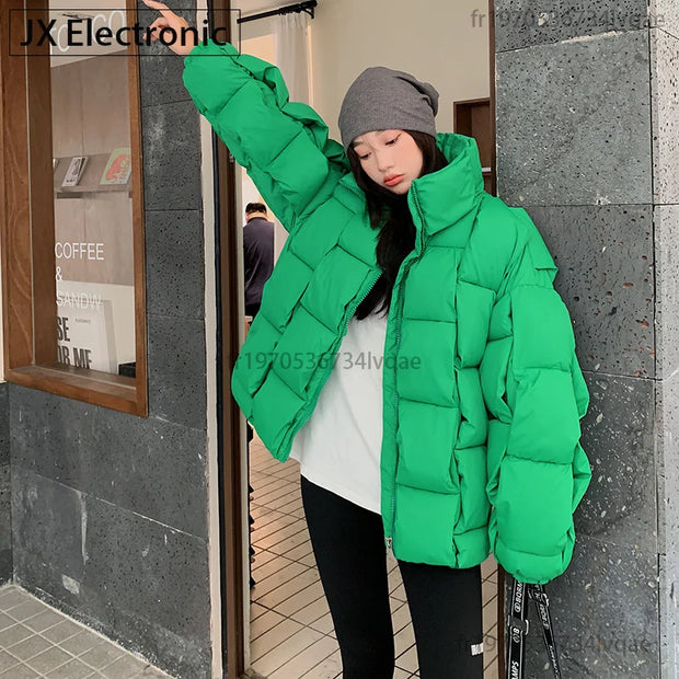 2024 New Snow Wear Coat Women Parkas Down Cotton Jacket Warm Female Casual Loose Winter Jackets Padded Puffer Parka Outerwear