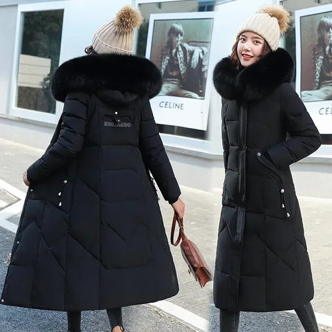 2024 New Autumn Winter Coat Women Thicken Warm Oversized Hoodies Casual Loose Korean Autumn Winter Fashion  Cotton Parkas Coat