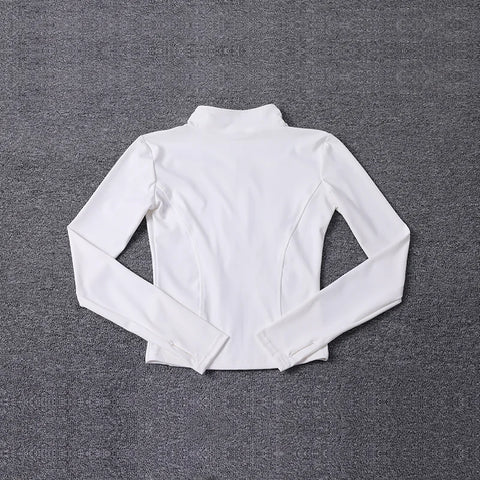 Women Sport Jacket Long Sleeve Shirt Workout Coat Gym Training Clothing Yoga Sportswear