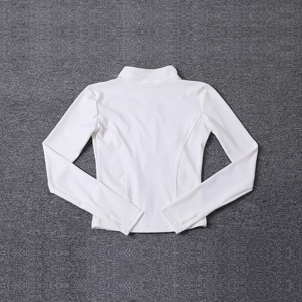 Women Sport Jacket Long Sleeve Shirt Workout Coat Gym Training Clothing Yoga Sportswear