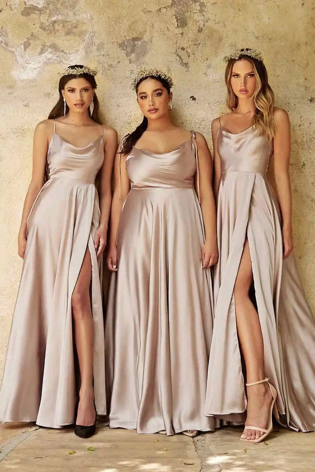 Women Spaghetti Strap Satin Prom Dresses Elegant Long A-line Simple Evening Party Gowns Dusty Pink Maxi Vestidos Gala 2024